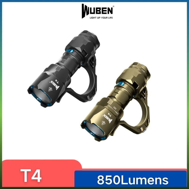 WUBEN T4 USB-C Rechargeable Tactical Flashlight 850Lumens