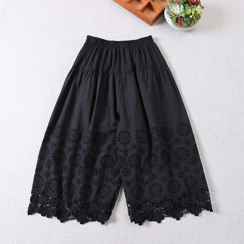 cargo pants Fairy Hollow Out Lace Lolita Loose Wide Leg Pants 2022 Spring Summer FT342 champion sweatpants