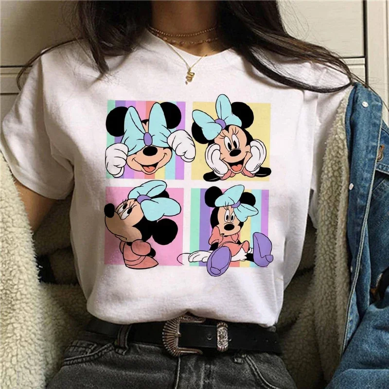 thumbnail image 1 of Camiseta de algodón de verano para niños, bonita camiseta con estampado de Mickey Y2k, gorro de Minnie Mouse, ropa de moda para niño y niña, camisetas Kawaii Disney para bebé, 1 of 5