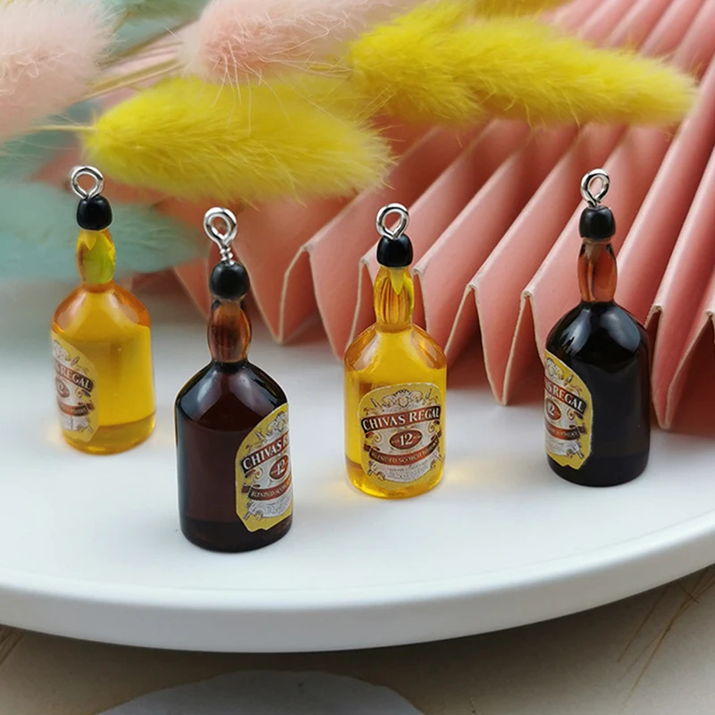 

10pcs New Imported wine Resin Charms Pendant for DIY Earring Keychain Bag Bracelet Jewelry Making