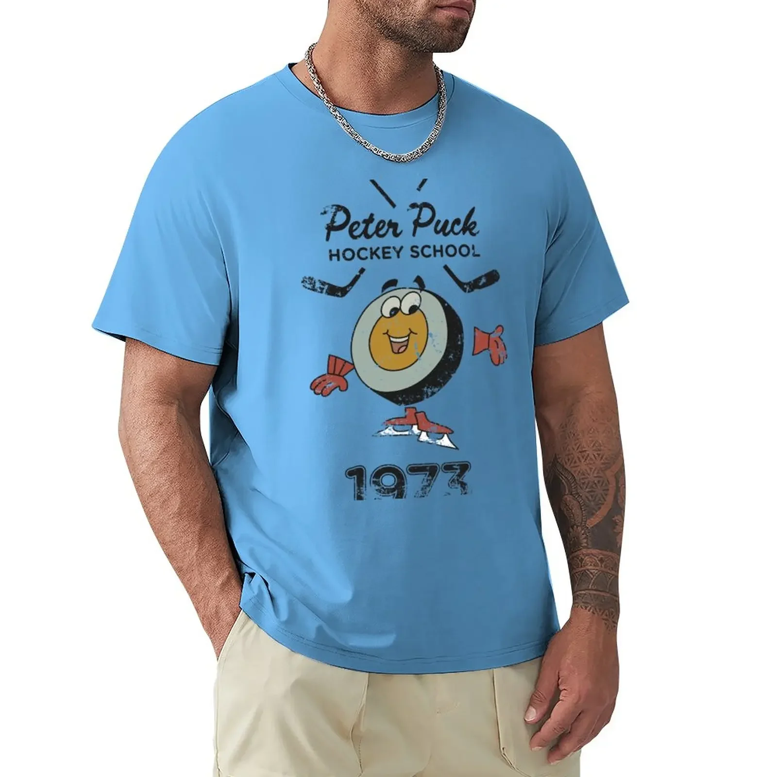 

Peter Puck School of Hockey T-Shirt sports fans Blouse summer top big and tall t shirts for men