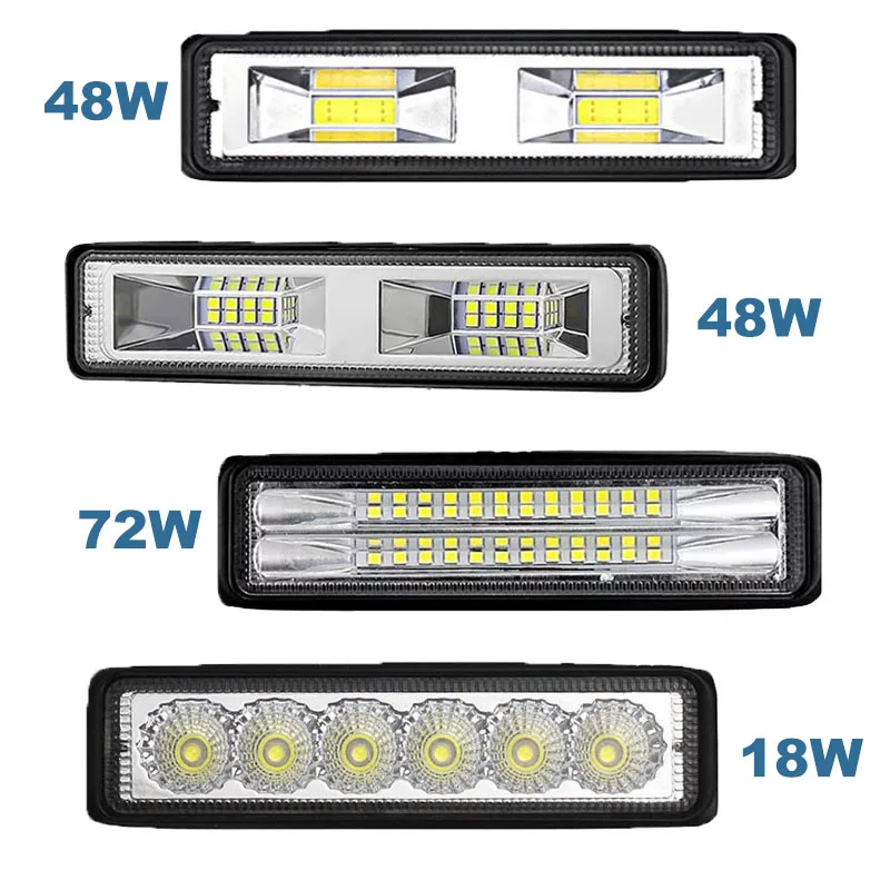 

12V-24V 6INCH Car LED Work Light Bar Flood Spotlights Driving Fog Lamp Led Bar Work Light for 4x4 Offroad Truck Tractor Boat