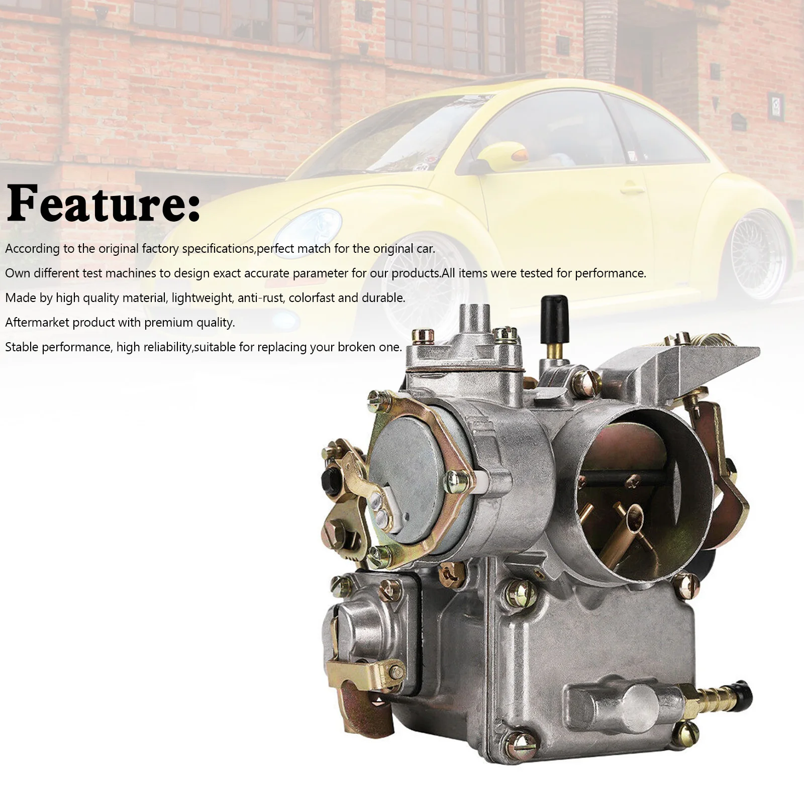 Artudatech 34 pict-3 Vergaser 113129031k für vw Käfer 2006-2014 Dual Port 1600cc 12V Autozubehör – Detail 3