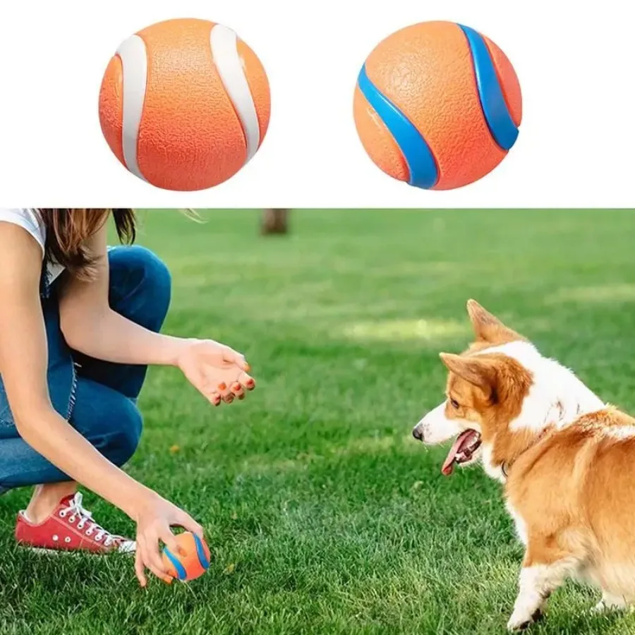 Dog Toy Ball Dog Fetch Ball Toy Tough Pet Ball Puppy Chew Toy Solid Elastic Jumping Ball Pet Accessories For Large Medium Small 4