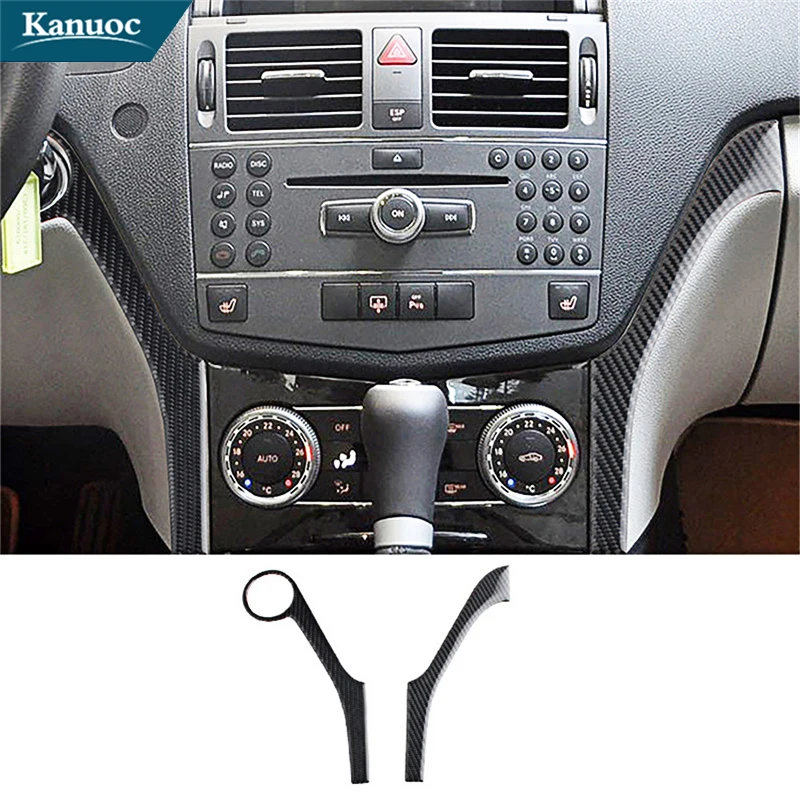 

Center Console Strip For Mercedes Benz W204 W205 W211 W203 C E GLA GLC 2007-2010 Carbon Fiber Stickers Car Interior Accessories