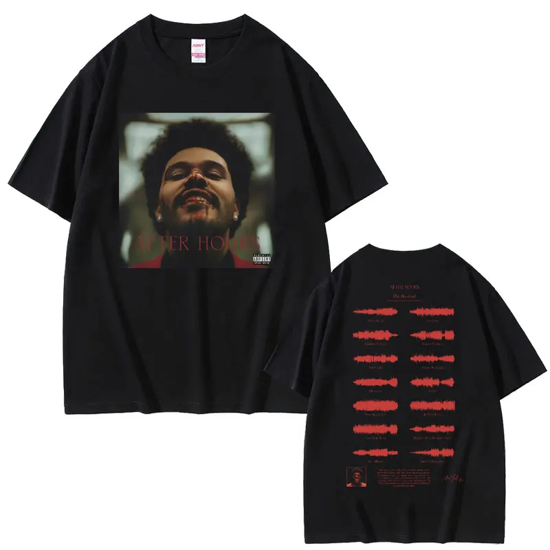 

Rapper The Weeknd After Hours Graphic Print T-shirt Men Hip Hop Vintage Streetwear Men's Loose Oversized Tshirt Male Cotton Tees