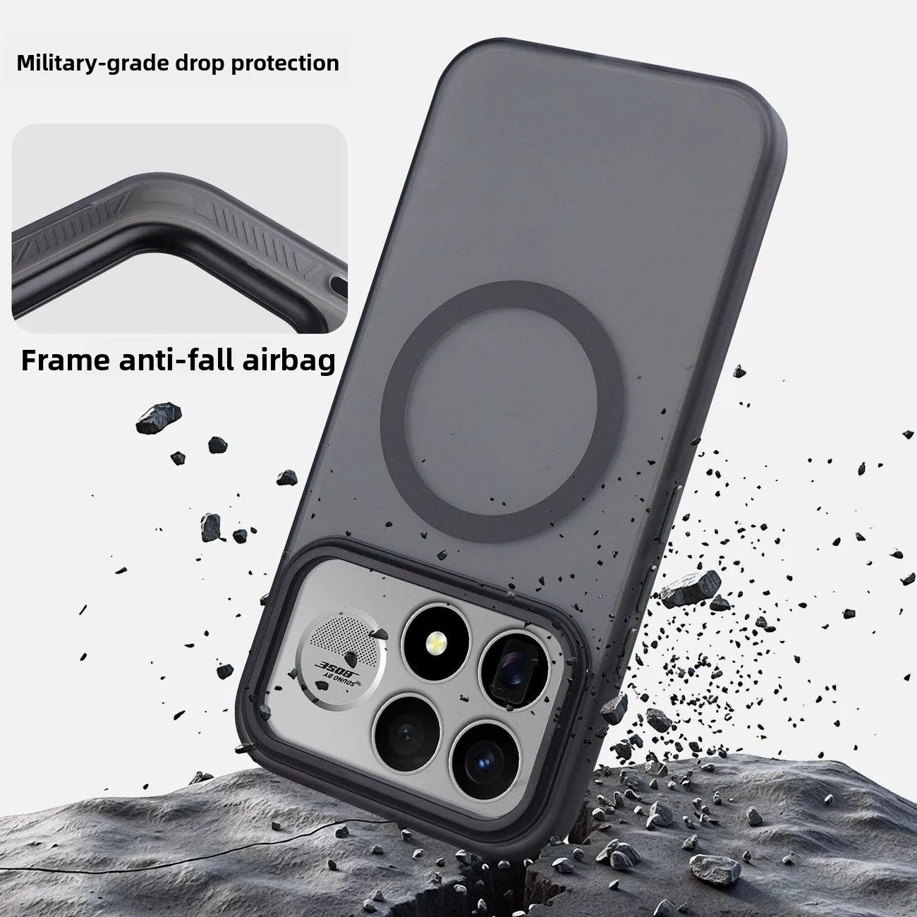 Magnetic Fashion Skin-Friendly Acrylic Shockproof Case with Magsafe Wireless Charging Compatibility