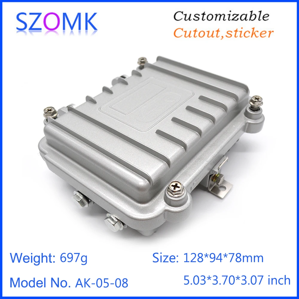 

4Pcs new arrival IP65 electronics waterproof enclosure 78*94*128mm amplifier aluminum enclosure extruded rack enclosure box