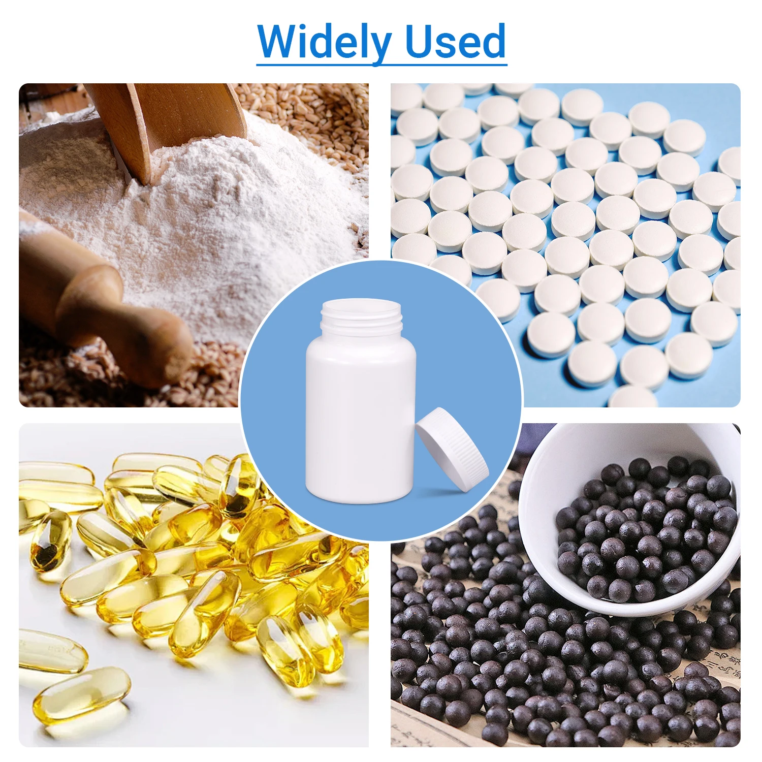 Medicine Storage Container 20PCS 20ML-200ML Medicine Bottle with Lid Food Grade Plastic Storage Packing Container ill Box Case Bottle Cache Drug Holder