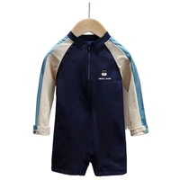 Children's Swimsuit Boys' Treasure One-Piece Swimsuit Children's Vacation Long Sleeved Quick Drying One-Piece Swimsuit 6