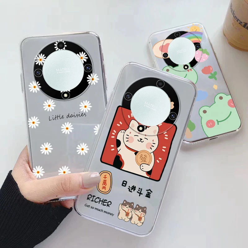 Cute Cat Transparent Shockproof TPU Bumper Case - Soft Protective Cover