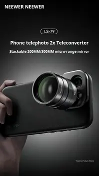 NEEWER LS-79 Obiettivo Teleobiettivo con Ingrandimento 2X, Lente Macro Esterna per iPhone, Vivo, Xiaomi, Oppo, Samsung e Altri Smartphone