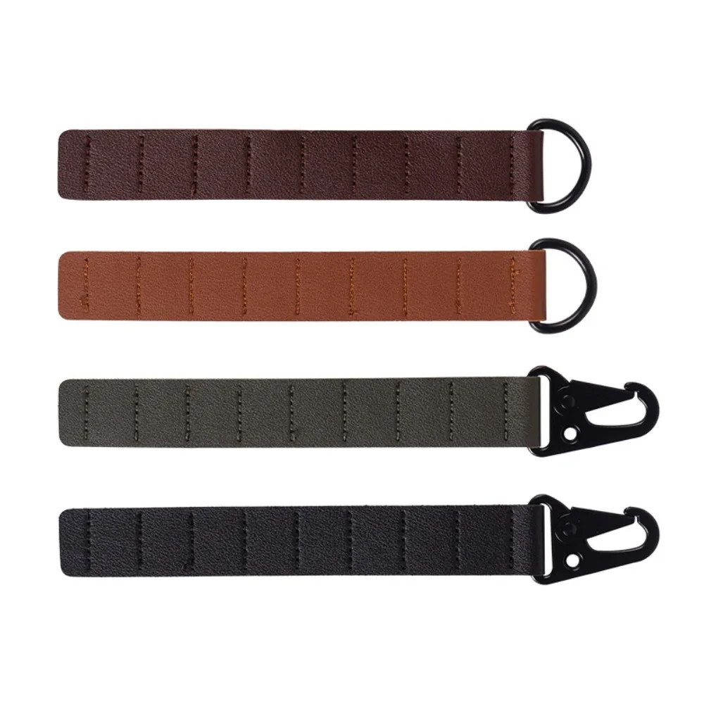 

8 Holes Floor Nail Storage Chain Durable with Buckle Leather Camp Nail Bag Portable Storage Accessory Chain Camping