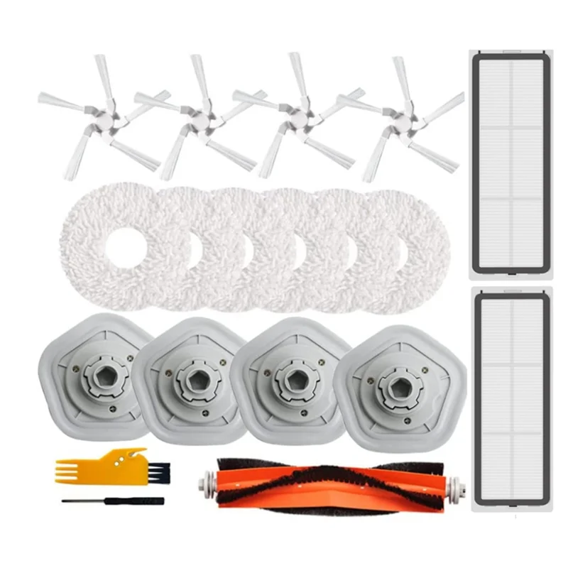 

Accessories Kit for W10/W10 Pro Robot Vacuum Cleaner Washable Mop Cloth Main Side Brush HEPA Filter