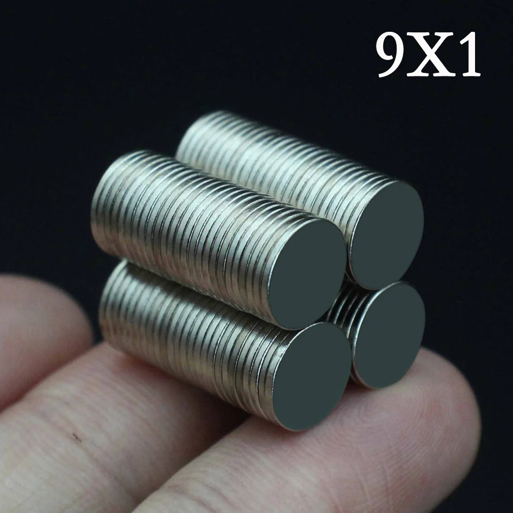 

20/30/50/80/100 Pcs 9x1 Neodymium Magnet 9mm x 1mm N35 NdFeB Round Super Powerful Strong Permanent Magnetic imanes Disc 9*1