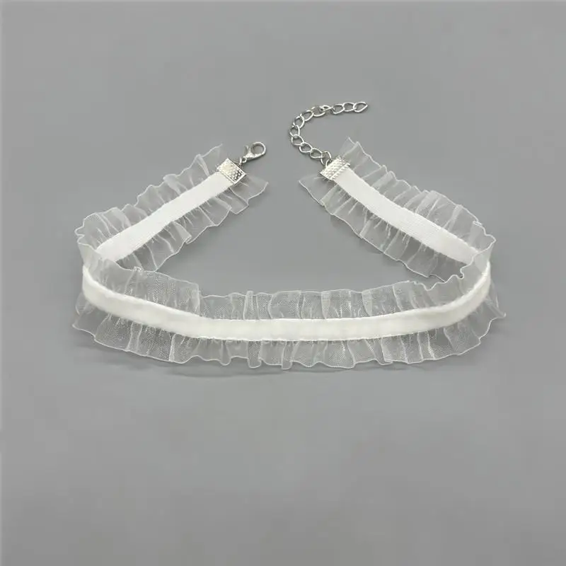 1pc Velvet Lace Chokers Necklaces For Women Girls Cute Fairy Flower Collar Necklaces Wedding Party Fashion Jewelry Gift