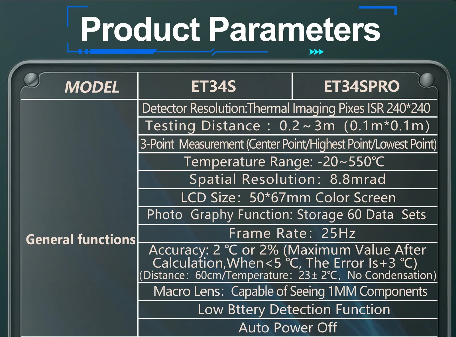 3.2inch Thermal Camera with Macro Lens 60000 Counts Digital Multimeter Electrica