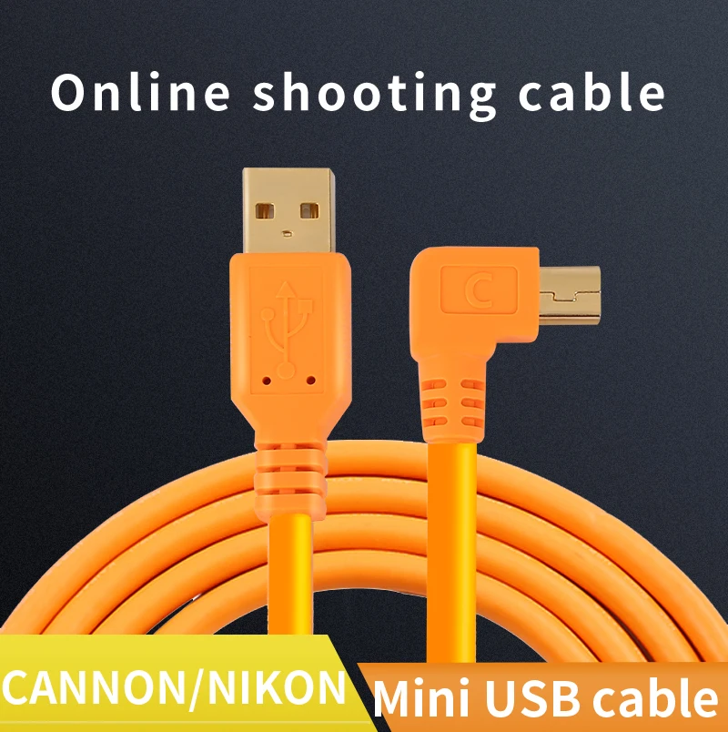 Mini USB Cable Digital camera cable for Cannon 5D3 5D2 6D2 80D 750D Camera connected to computer online shooting cable