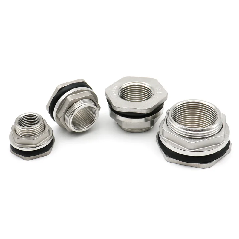 Adaptador do Conector da Junção do Tanque de Água Sus304 de Aço Inoxidável Encaixe Masculino do Anteparo Dn15 Bsp