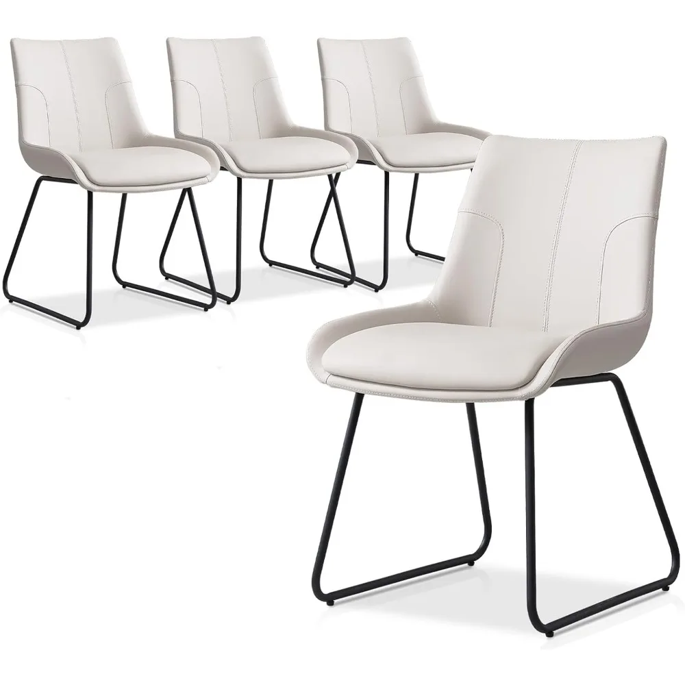 

Dining Chair Set of 4, Modern Kitchen Faux Leather Dining Room Chair for Kitchen Living Dining Room