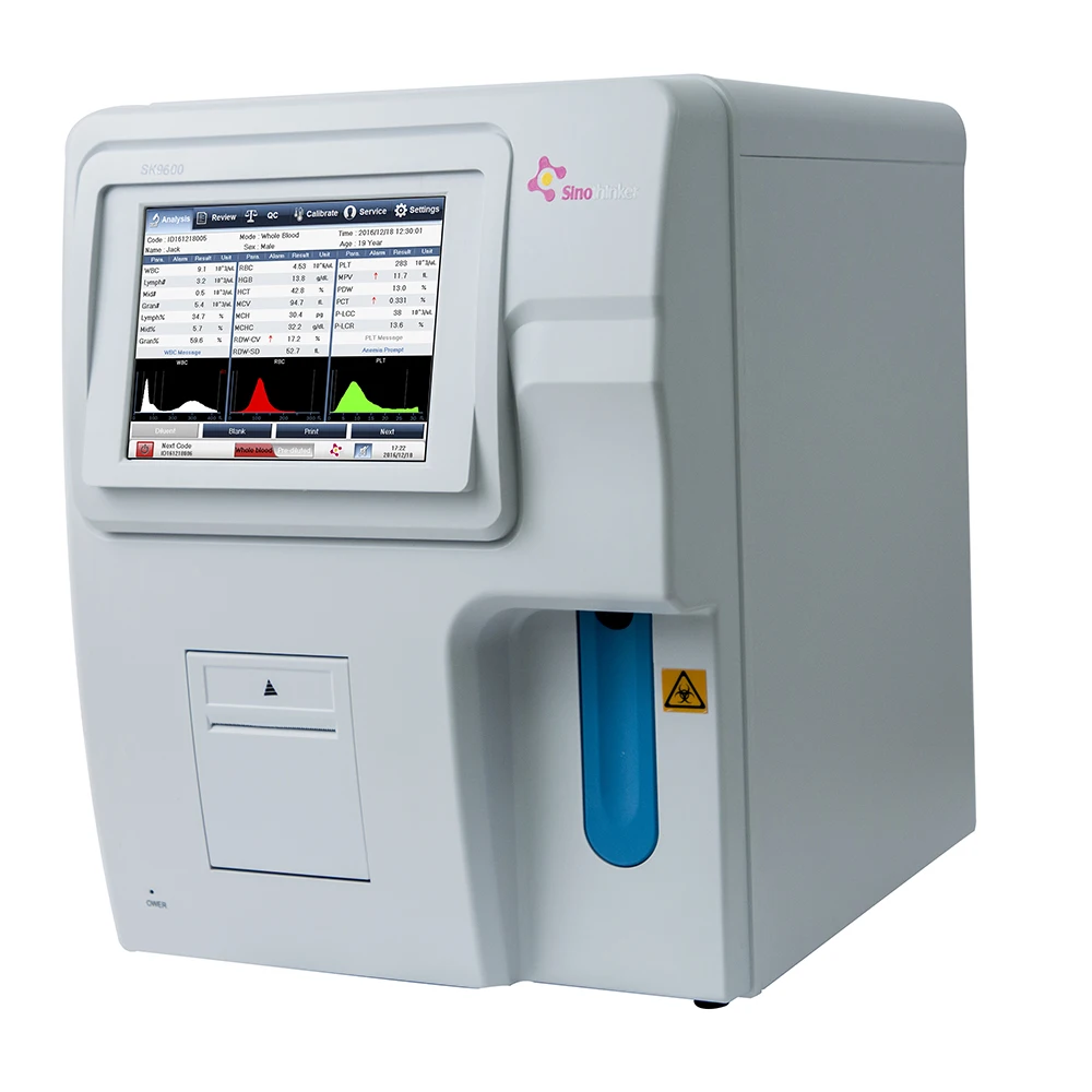 

Hematology Analyzer 3 Part Differential Full-auto Blood Cell Counter Test Machine