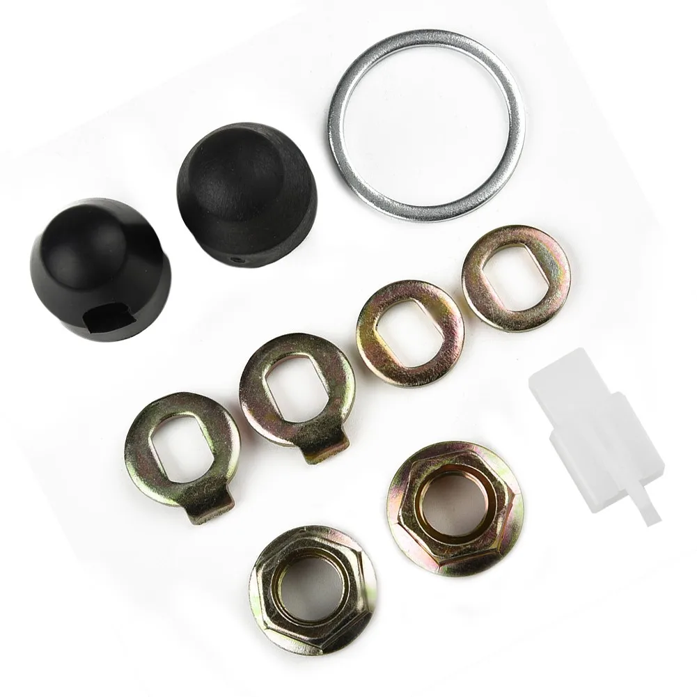 E-Bike Hub Motor Axle M12/M14 Lock Nut & Lock Washer & Spacer & Nut Cover 12/14mm Shaft 500W-5000W Motors Electric Bicycle Parts