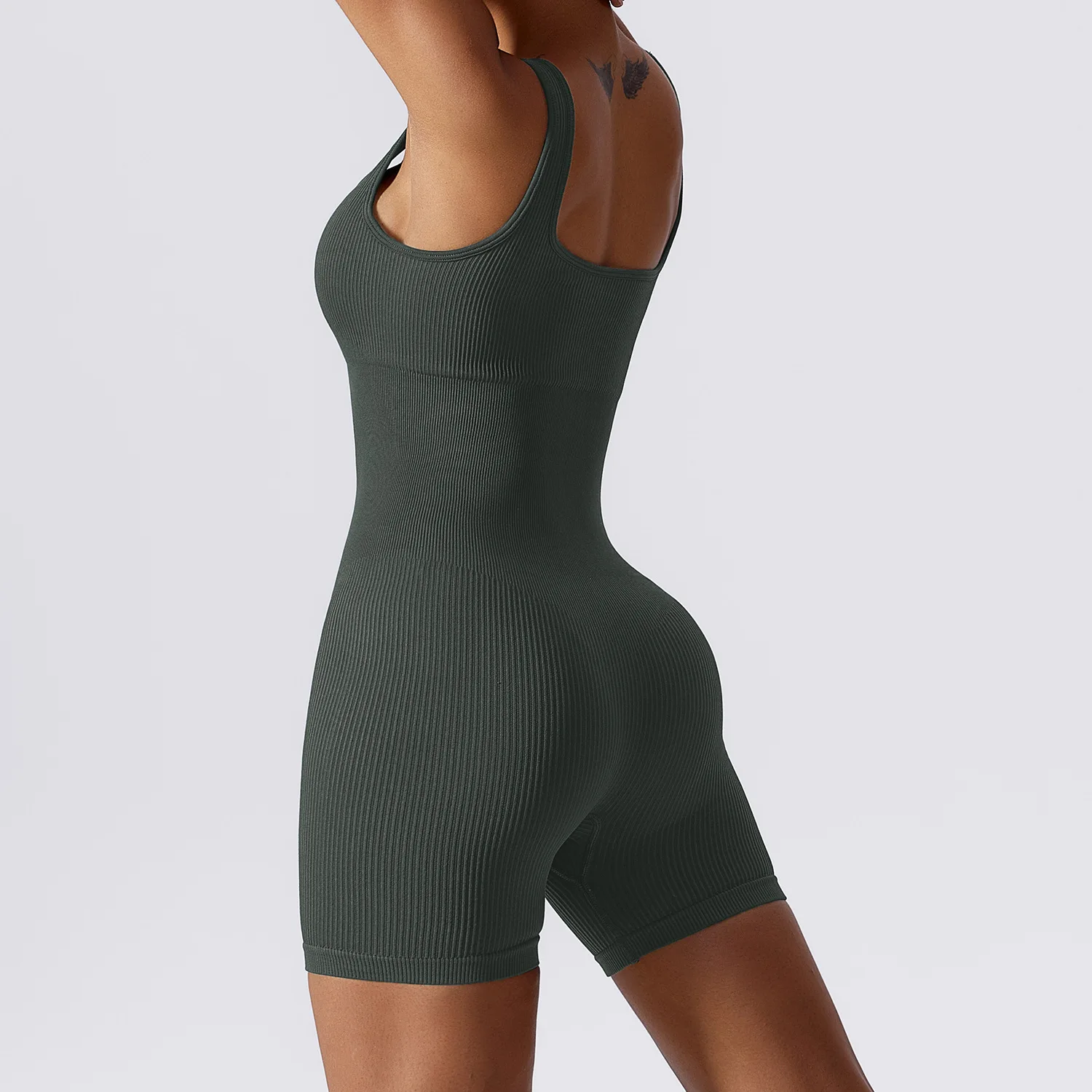 

NORMOV Seamless Yoga Set Conjoined Workout Set Beauty Back Gym Sets for Women Push Up Yoga Wear Hollowed Out Women Sports Set
