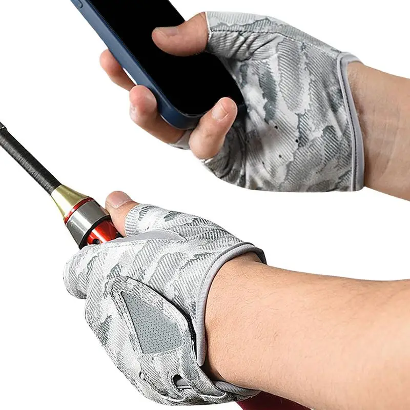 Fingerless Fishing Gloves Lightweight Fingerless Fishing Gloves Fisherman Tools Outdoor Travel Gear For Camping Angling Trip