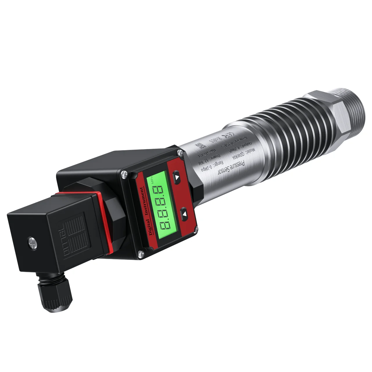200℃ 1bar 16bar 25bar 1.6Mpa LCD display High Temperature Pressure Transmitter 4-20mA 0-10V Pressure Sensor Transducer