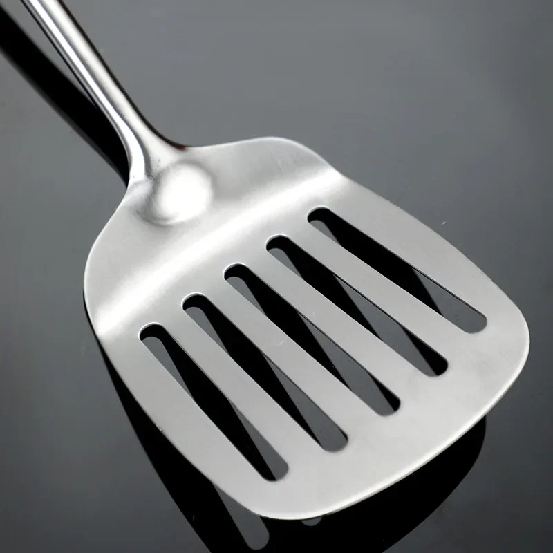 304 Stainless Steel Wok Spatula Cooking Utensils Set For Home And Hotel Kitchen Use Leak Spoon Cooking Tools Dinnerware Set