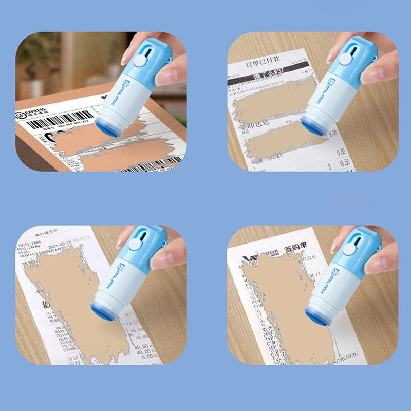 New Portable Thermal Paper Correction Fluid Pen Privacy Protector Eraser Parcel Box Anti Peep