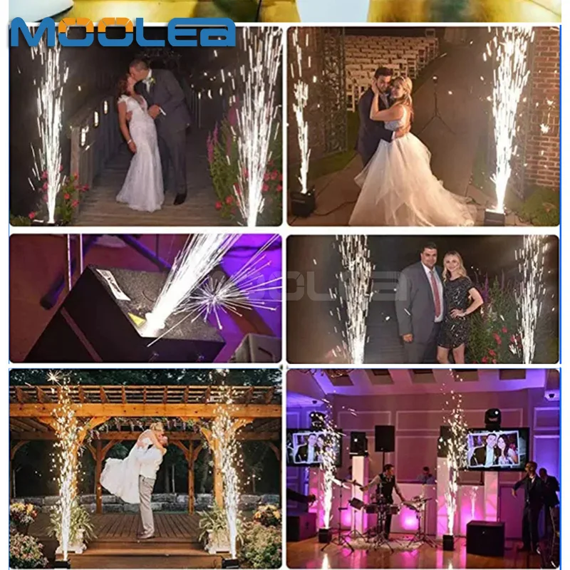 1-200 bag Ti Powder 200g Cold Spark Machine 750W Sparkular Machine DMX Wedding Sparkler Machine Fountain Firework Machine 6
