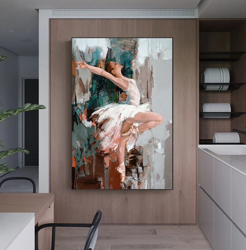 

Abstract Ballet Girl Dancing Posters and Prints Canvas Paintings Modern Wall Art Picture for Living Room Home Decoration Cuadros