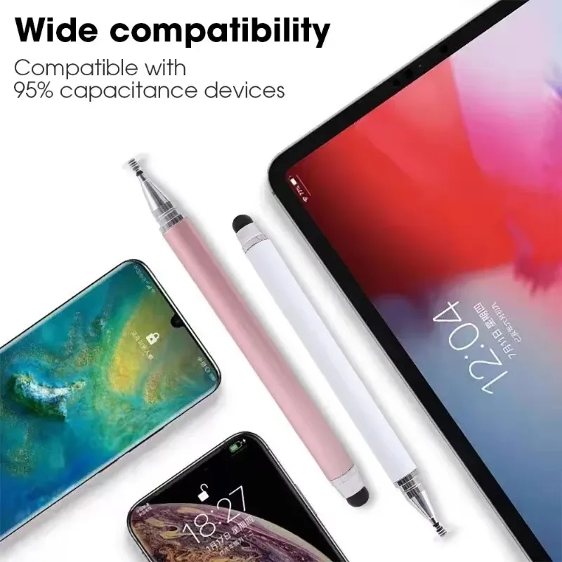 Universal 2-in-1 Capacitive Stylus Pen for Touch Screens - Smart Tablet and Phone Drawing Tool