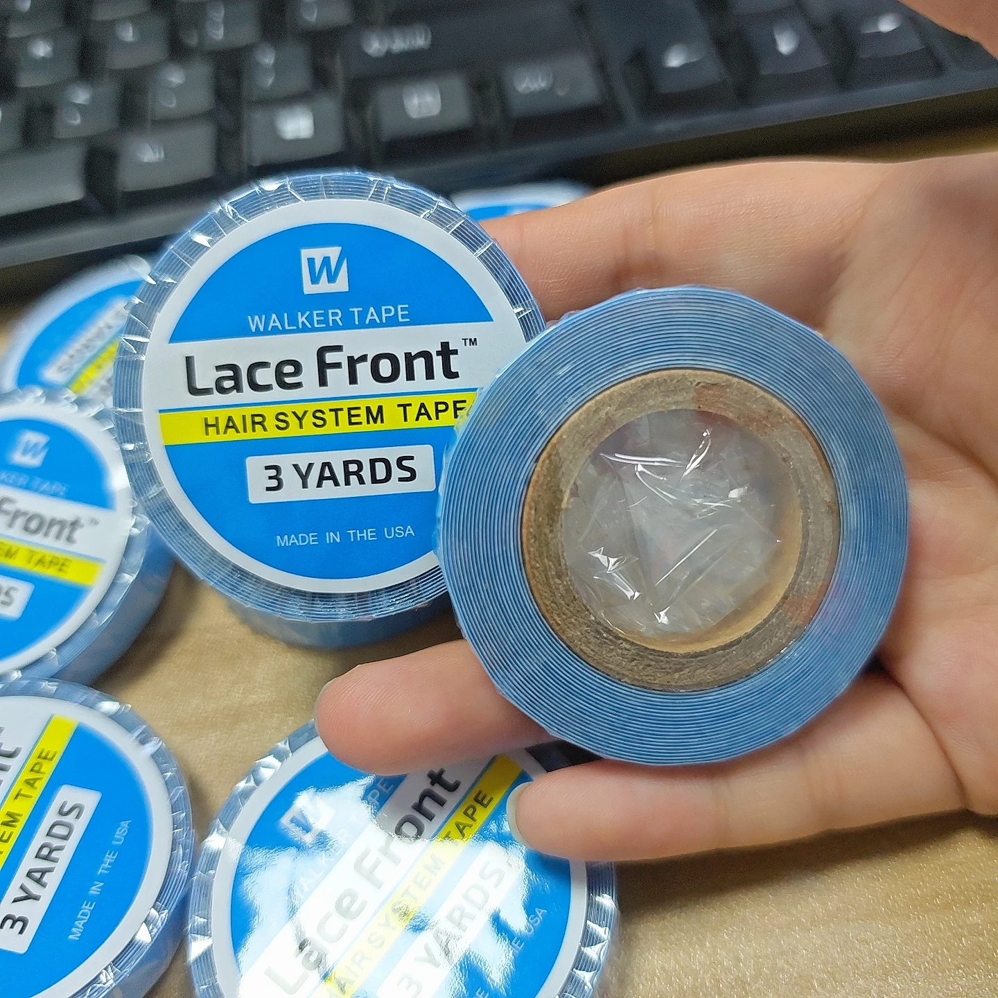VADES 10/20PC Lace Front Hair System Tape LONGTH 3YAREDS WIDTH 0.8CM lace wig  double sided tape  Invisible wig replacement tape