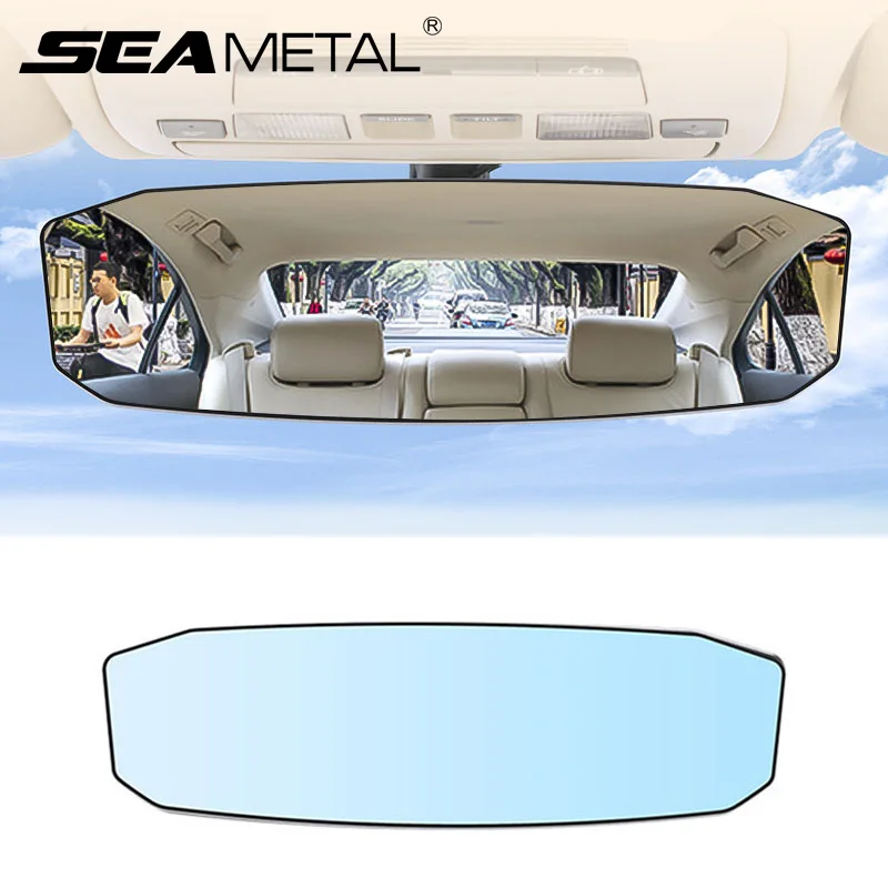 Car mirror SEAMETAL Interior Wide Angle Panoramic Anti Glare Rear View Convex Reverse Parking Accessories for Baby