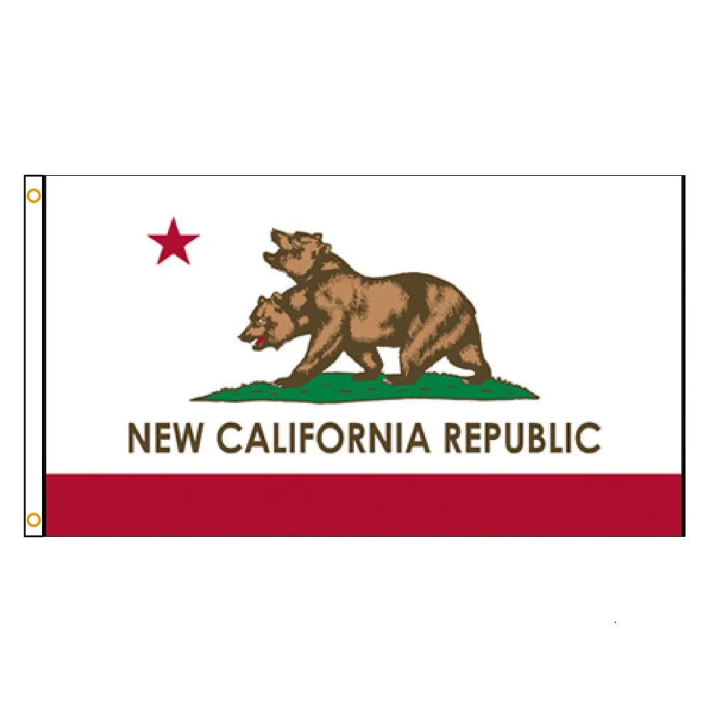 Новый Флаг Калифорнийской Республики для украшения, 90x150 см