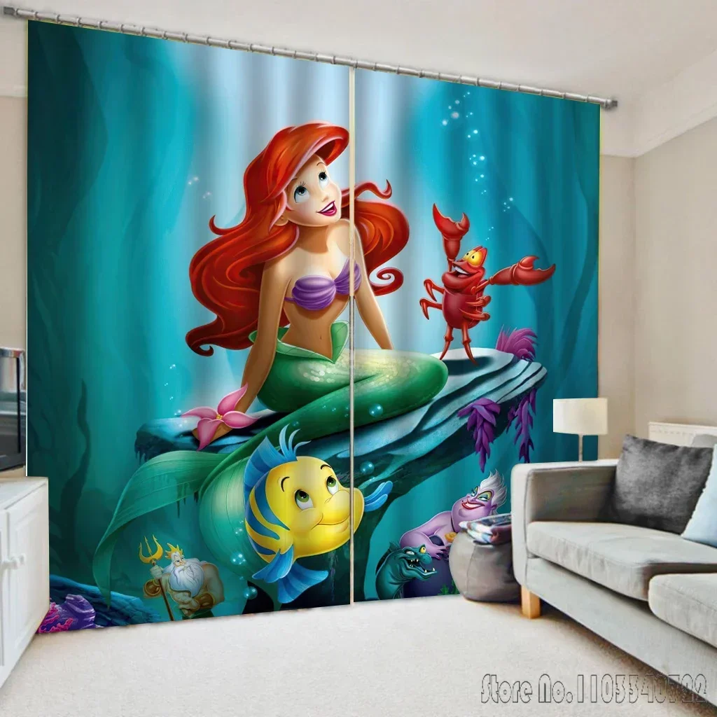 The Prince and Princess Belle Window Curtain 3D Print Blackout Curtains Living Room Bedroom Decor Custom Kids Gift 3