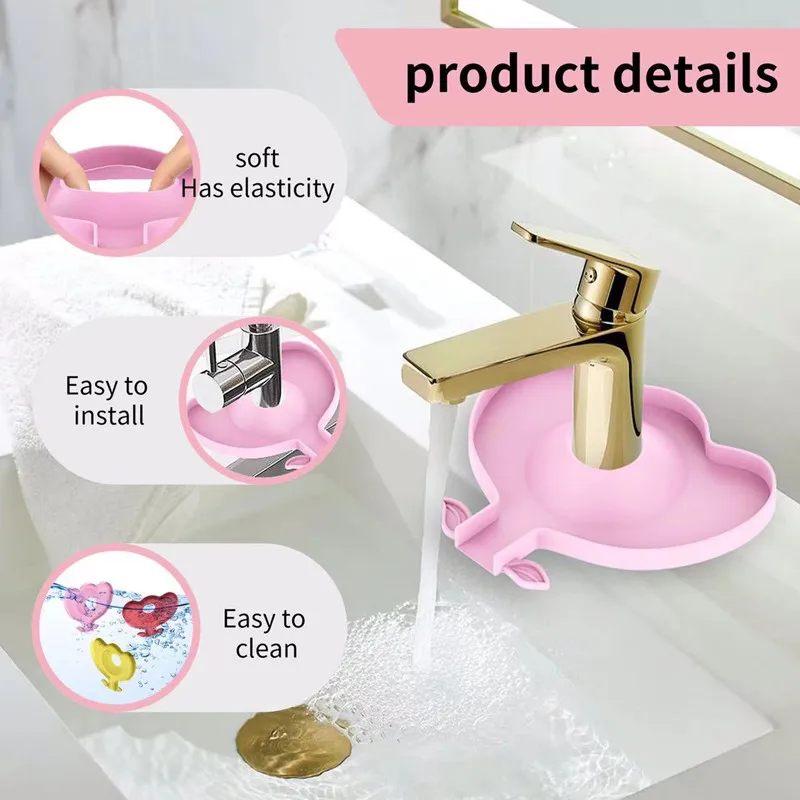 

Kitchen Silicone Faucet Absorbent Pad Sink Splashproof Faucet Splashback Kitchen Bathroom Countertop Protector