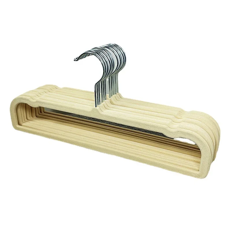 10pcs/Lot Clothes Hangers Velvet Hangers for Clothes Pants Flock Non Slip Quality Magic Coat Flocked Drying Rack Slip-Resistant