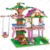 2024 Girls Friendship Tree House Villa Castle Building Blocks Classic Friends Girl's Model Figures Toys For Kids Birthday Gift 2