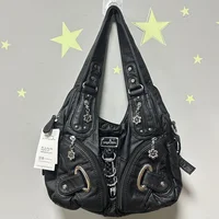 Sac à main pour femme Angel Kiss, sac à bandoulière tendance, grand sac fourre-tout noir, sac de shopping à poignée supérieure, sac à main à multiples poches, sac à main pour femme 2