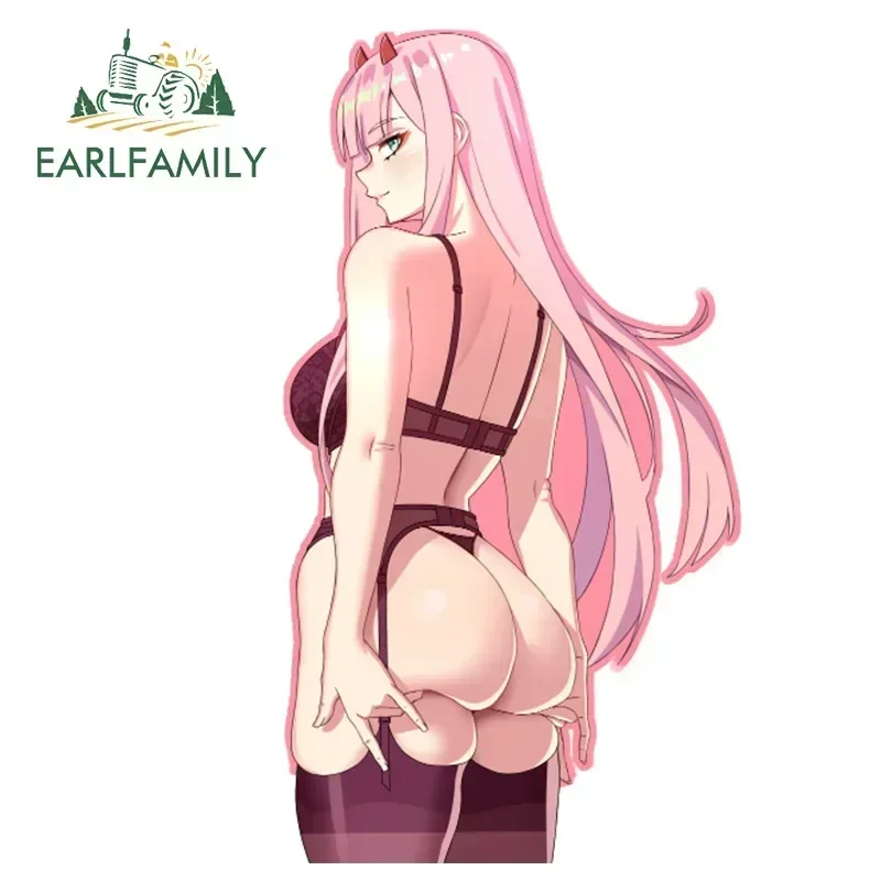 13cm x 7.4cm Sexy Anime Zero Two Car Sticker