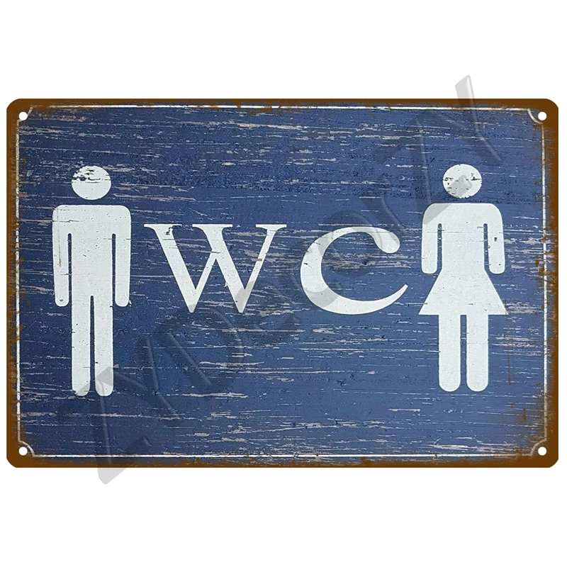Mann Dame Lustiges WC-Schild Metall Poster Toilettenplatte Blechschild KTV Bar BBQ Shop Badezimmer Wanddekoration Wandbild Home Vintage Foto Pub – Detail 24