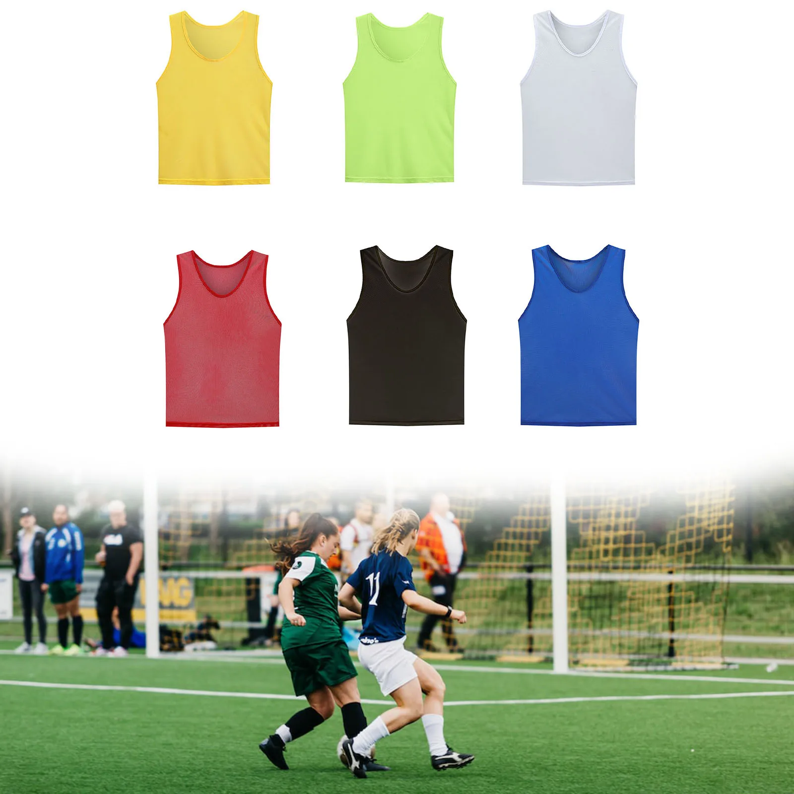 Children Soccer Pinnies Quick Drying Football Jerseys Vest Scrimmage Practice Sports Vest Breathable Team Training