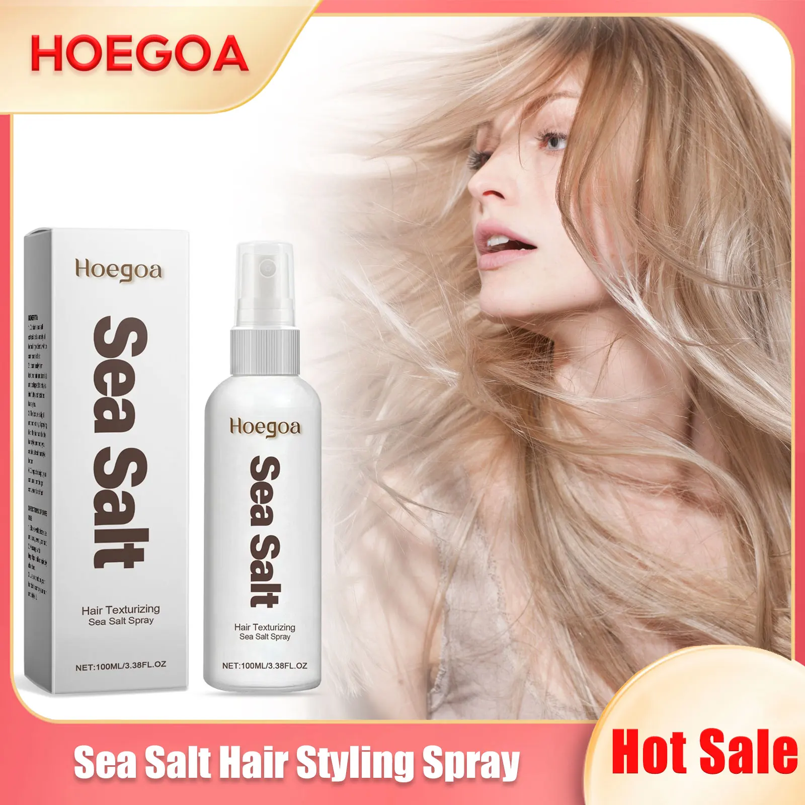 Sea Salt Hair Styling Spray Strong Holding Improve Thickness Moisturizing Curls Deeply Nourishing Professional Hair Shaping Oil