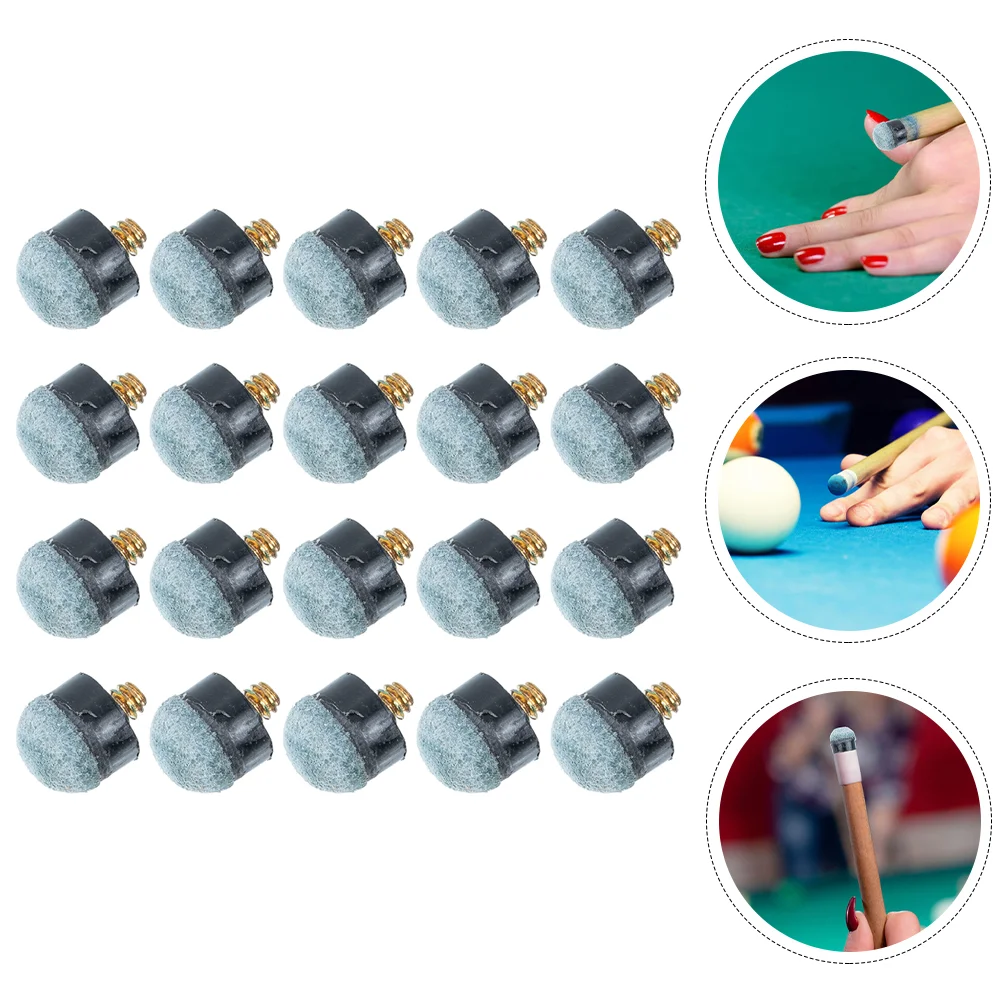 

20Pcs Billiard Cue Tips Billiard Cue Tips Screw Cue Stick Tips Billiard Supplies