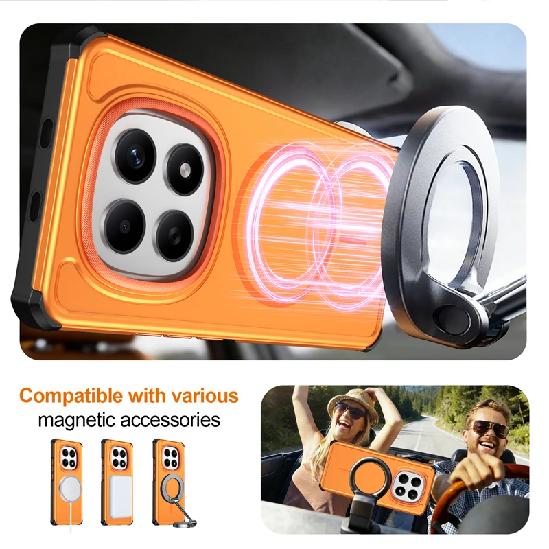 Magsafe Magnetic Wireless Charging Rugged Armor Shockproof Matte Case