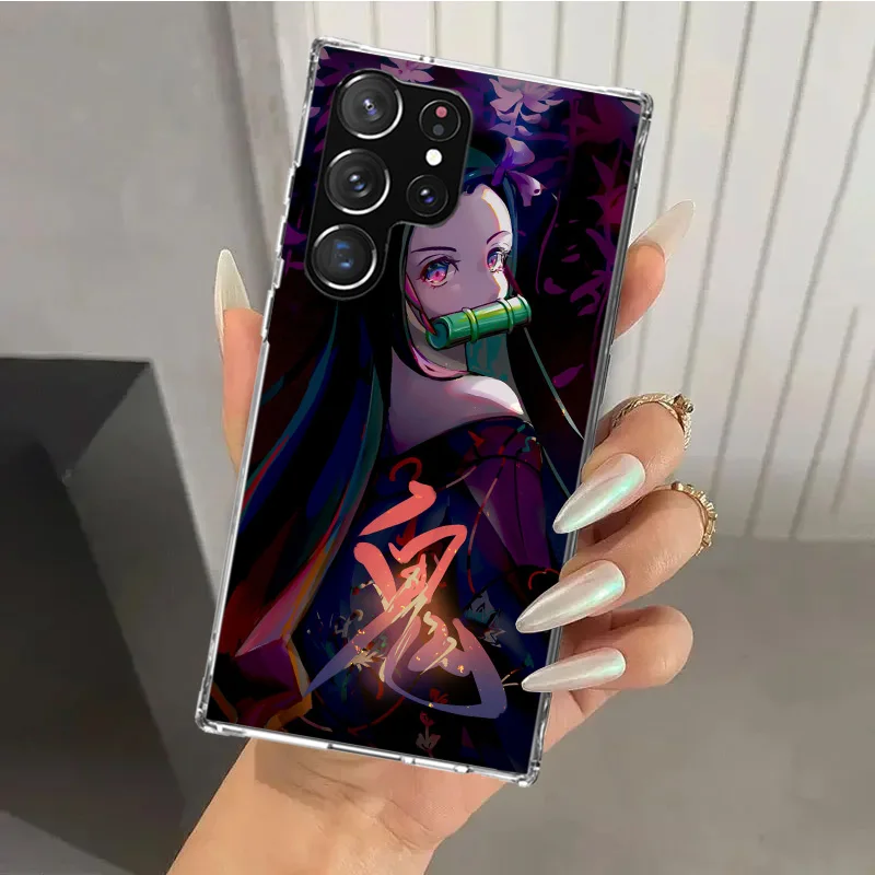 thumbnail image 1 of Funda de teléfono Demon Slayer Kamado Nezuko para Samsung Galaxy S24 S23 S22 S21 Ultra S20 FE S10 Plus S10E S9 S8 + S7 Edge con estampado suave, 1 of 5