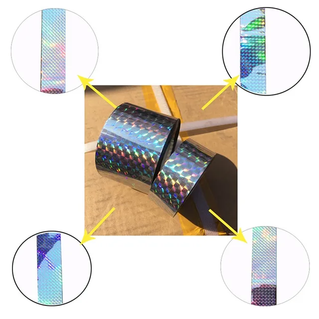 Ezüst Színű Madárriasztó Lézer Szalag Reflektív Madártaszító Új - Image 4